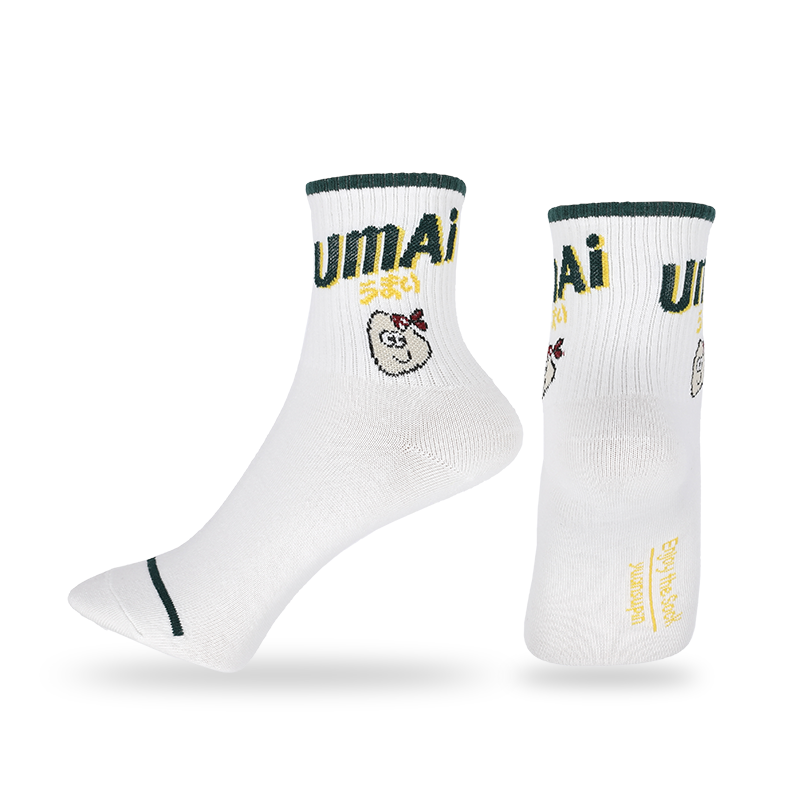 Unisex classic striata et litteris disposito quartam ludis socks