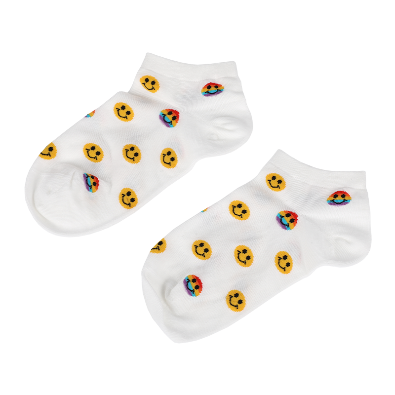Lupum seu consuetudo feminarum amet emoji faciem ortae sneaker socks