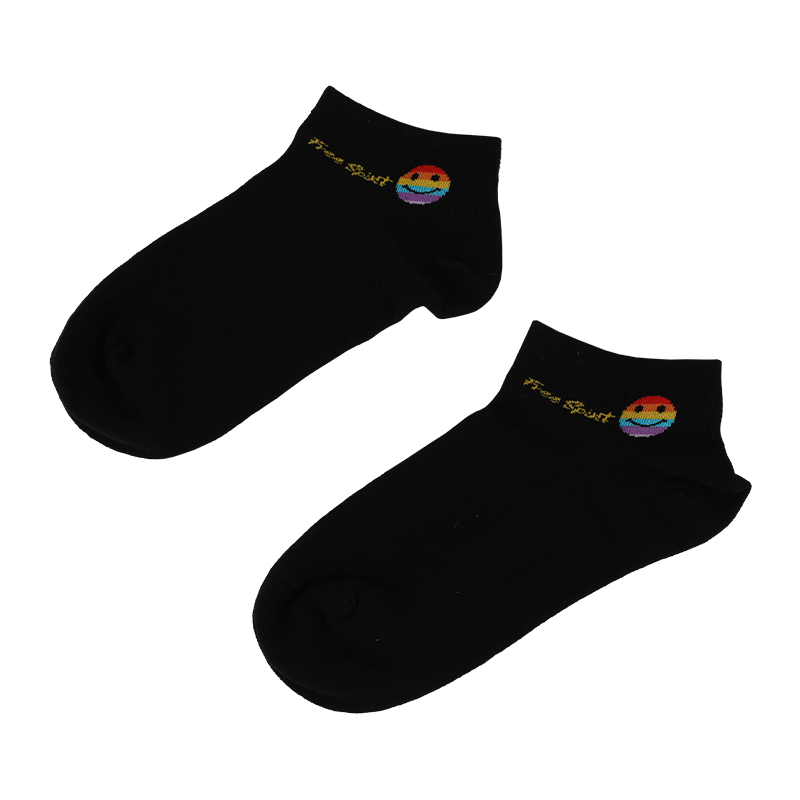 Lupum seu consuetudo feminarum amet emoji faciem ortae sneaker socks