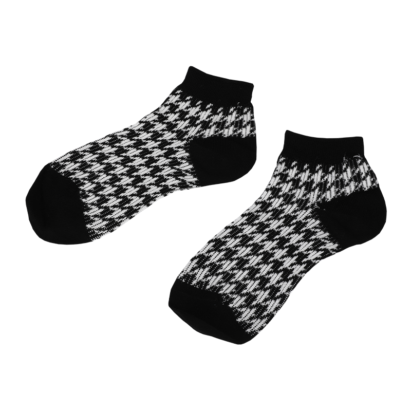 Dominarum mollis classic duplex columpna jacquard talus sneaker socks