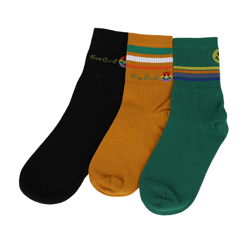 Casual, vestis vel consuetudo emoji faciei exemplar streetwear tibialia facta ex qualitate pexa bombacio hominum classicorum socks cum amet exemplar et verberibus