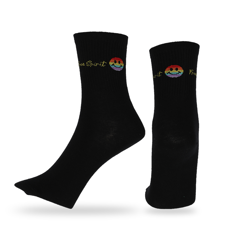 Casual, vestis vel consuetudo emoji faciei exemplar streetwear tibialia facta ex qualitate pexa bombacio hominum classicorum socks cum amet exemplar et verberibus